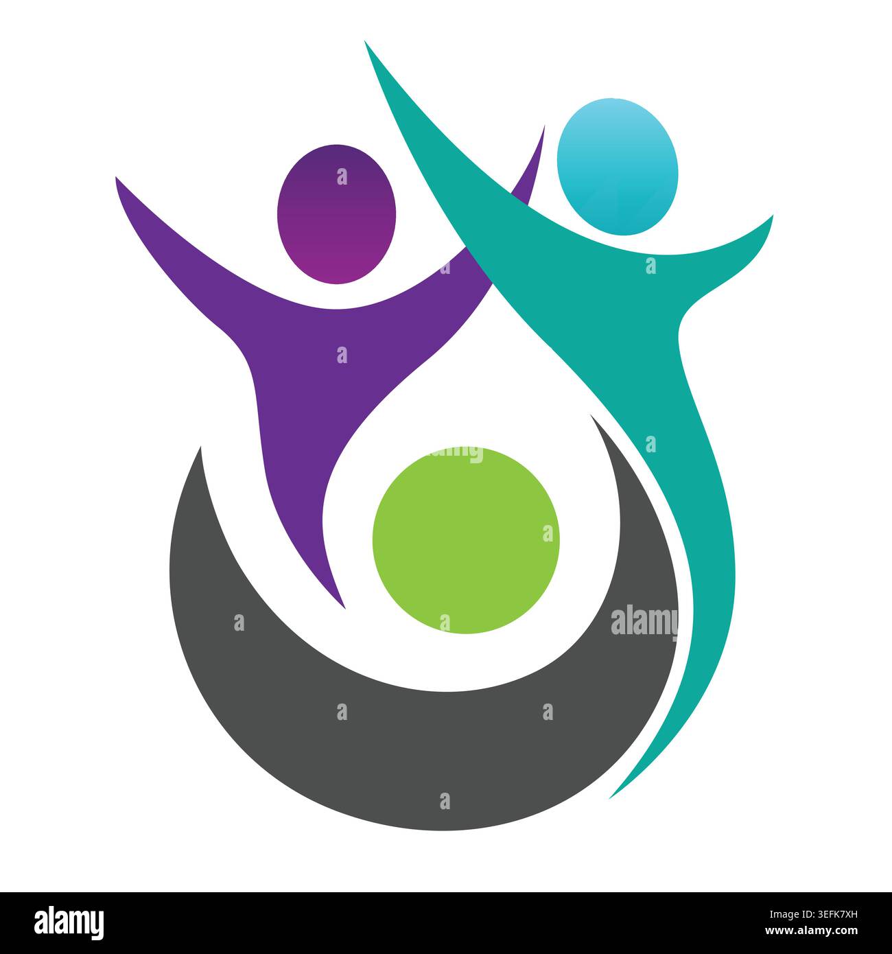 Design des Human Healthcare and Diagnostic Center Stock Vektor