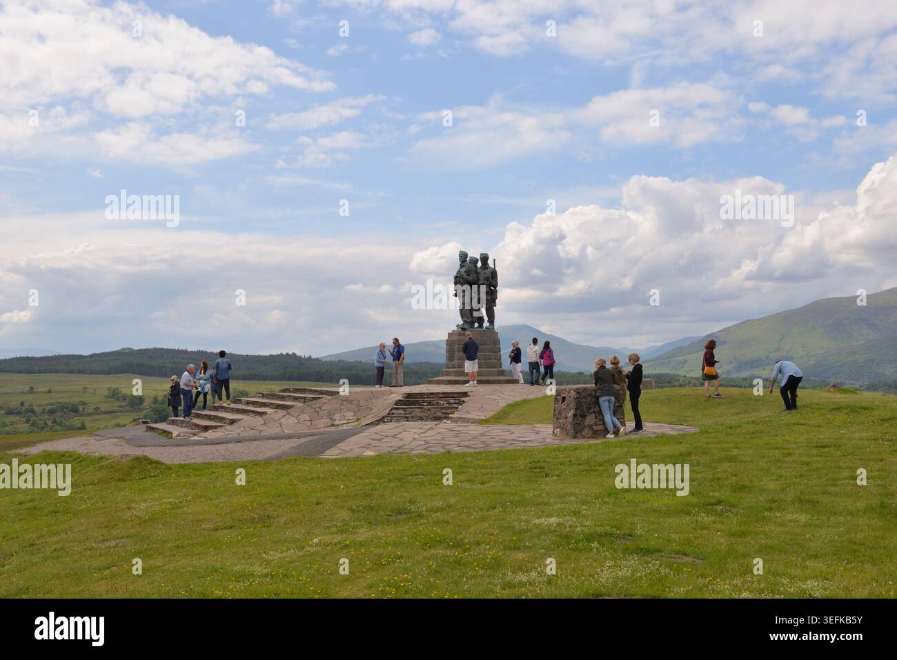 Das Commando Memorial ist ein berühmtes Denkmal der Kategorie A in der Nähe der Spean Bridge in Lochaber, Schottland Stockfoto