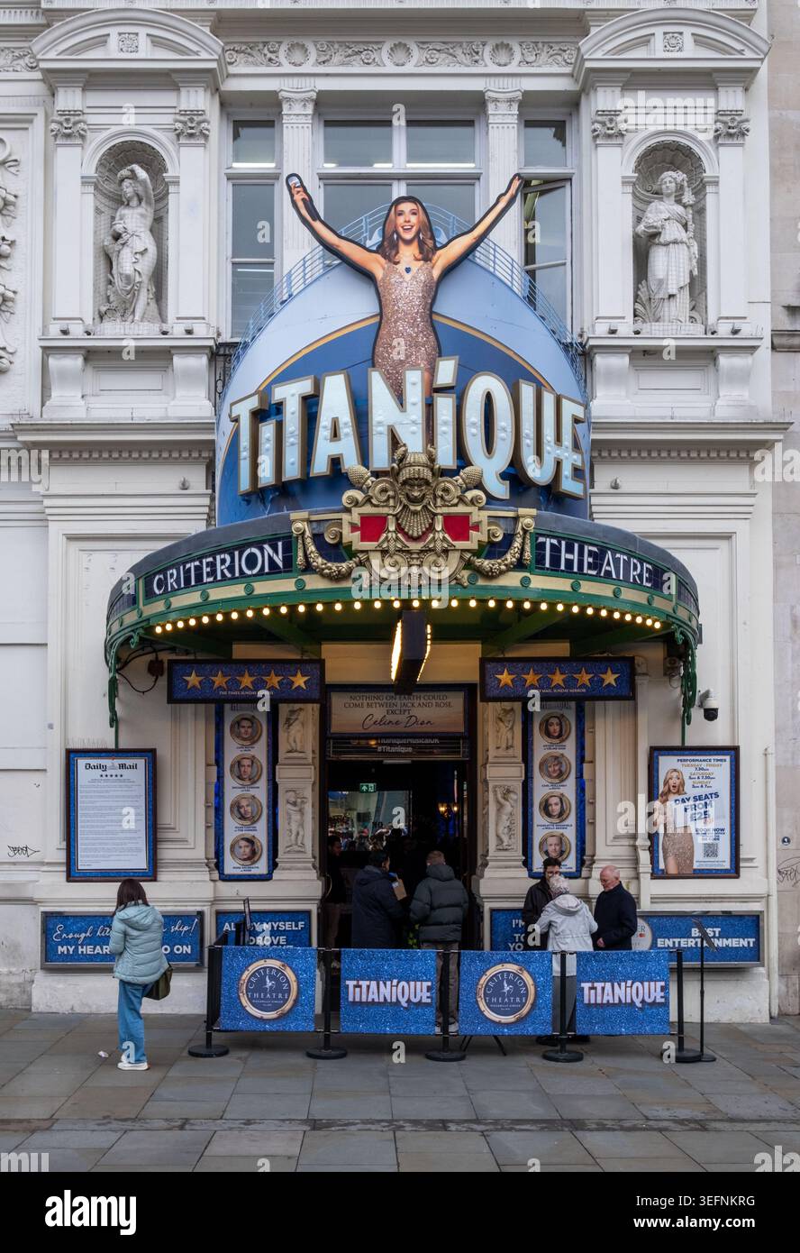 Eintritt für Titanique Musical im Criteria Theatre Stockfoto