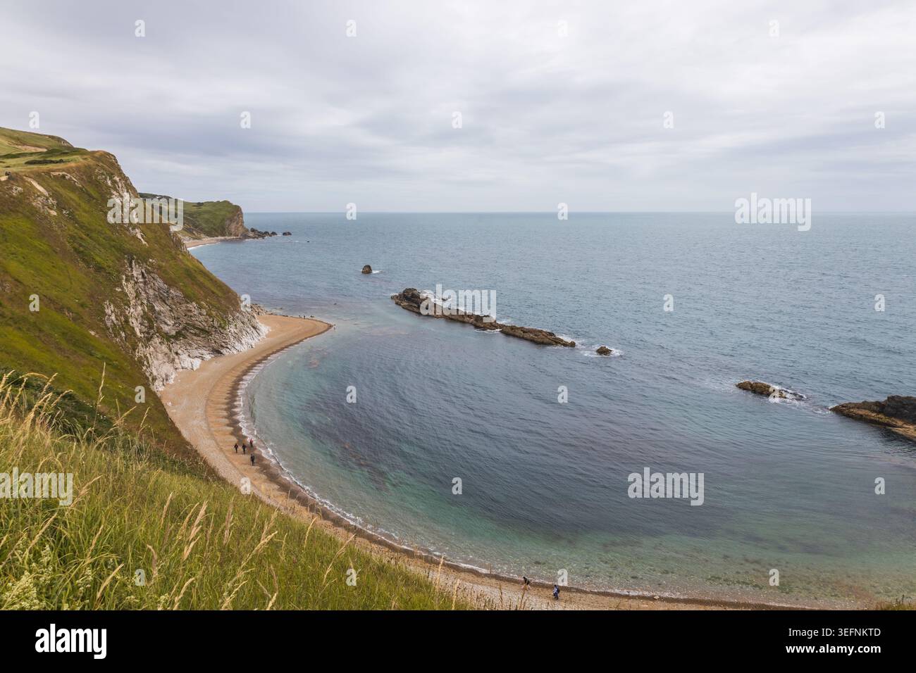 Malerischer Blick auf man O'war Beach an der Jurassic Coast in Dorset Stockfoto