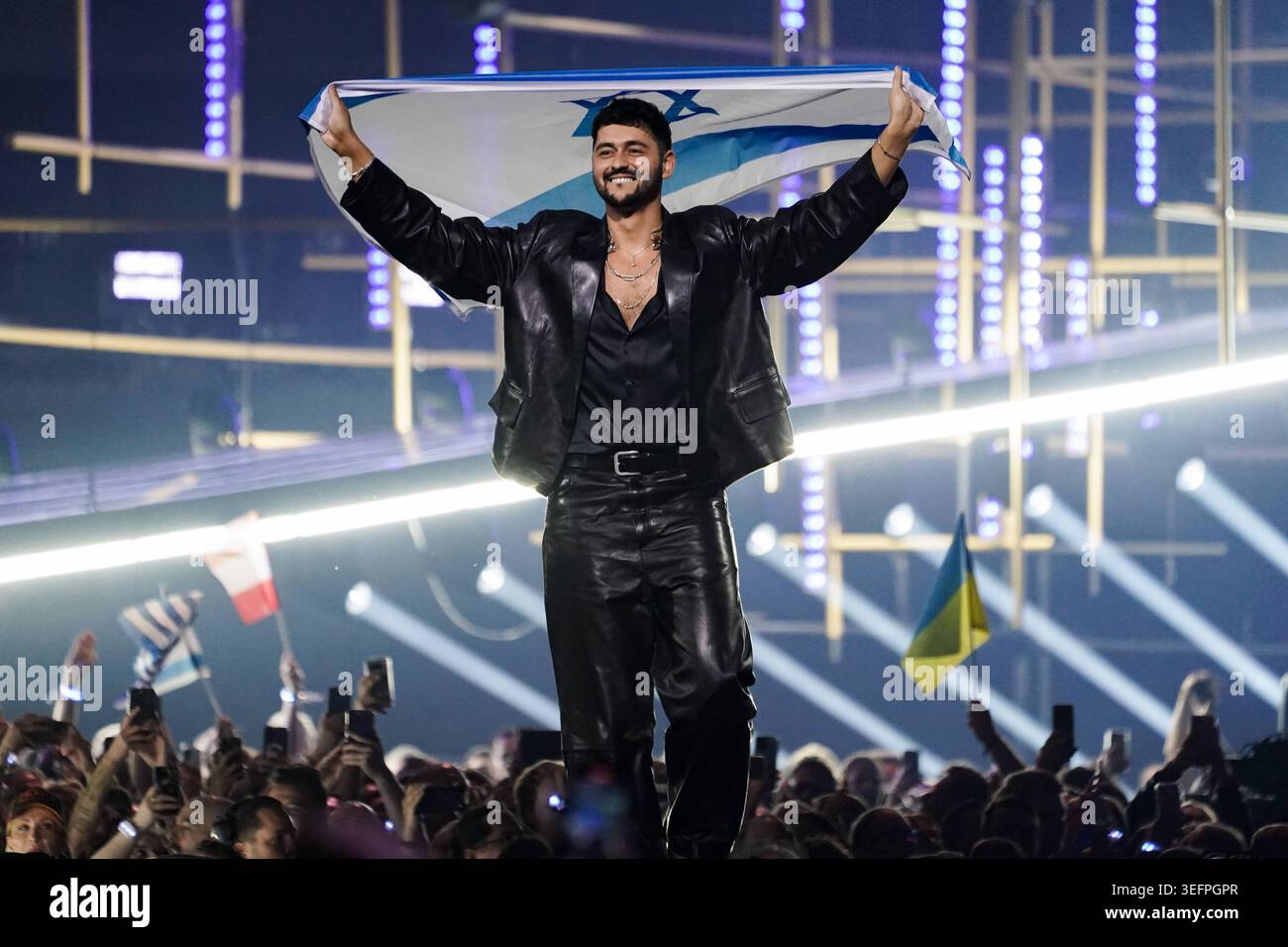 15.05.2026 - Europa, Österreich, Wien: 70. Eurovision Song Contest 2026 in der Wiener Stadthalle - Grand Final Dress Probe 3 Noam Bettan mit dem Song Michelle für Israel *** 15 05 2026 Europa, Österreich, Wien 70 Eurovision Song Contest 2026 in der Wiener Stadthalle Grand Final Dress Probe 3 Noam Bettan mit dem Song Michelle für Israel Copyright: XLUKAxKOLANOVICx Stockfoto
