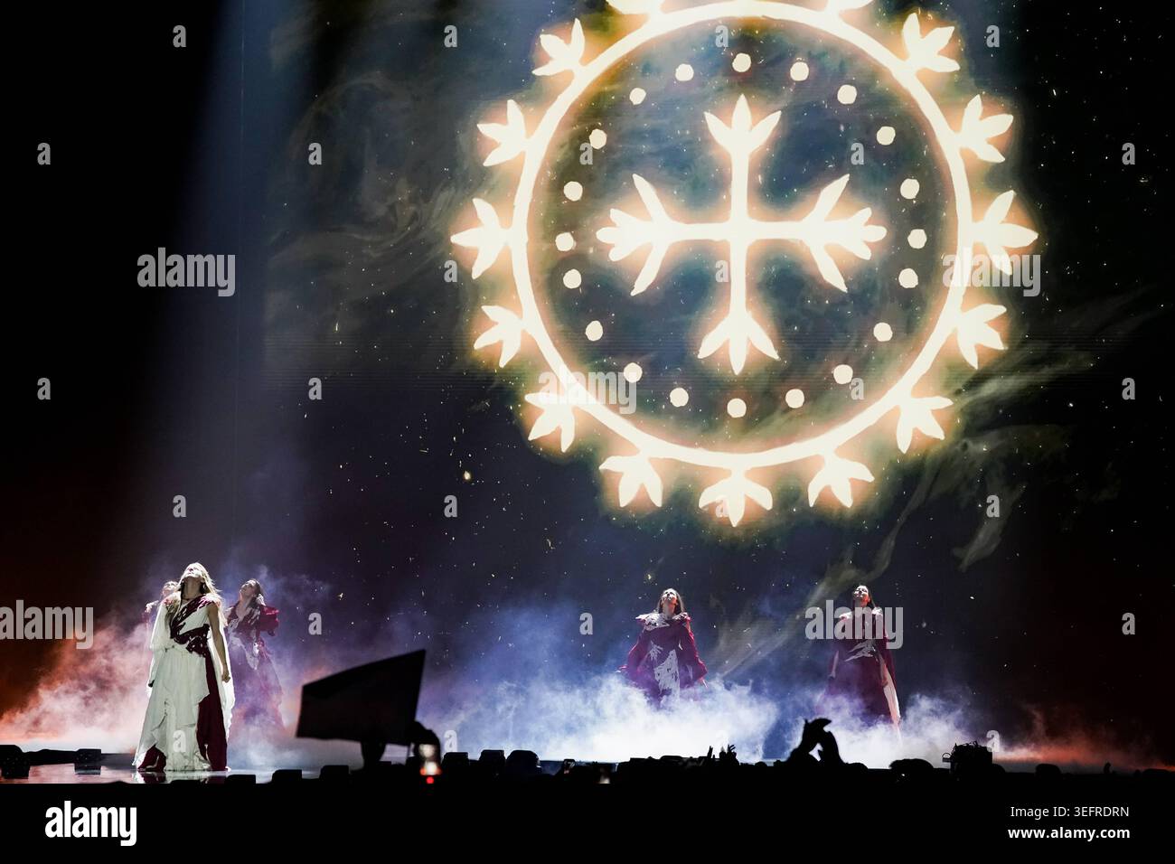 16.05.2026 - Europa, Österreich, Wien: 70. Eurovision Song Contest 2026 in der Wiener Stadthalle - Grand Final Dress Probe 3 LELELEK mit dem Song Andromeda für Kroatien *** 16 05 2026 Europa, Österreich, Wien 70 Eurovision Song Contest 2026 in der Wiener Stadthalle Grand Final Dress Probe 3 LELELEK mit dem Song Andromeda für Kroatien Copyright: XLUKAxKOLANOVICx Stockfoto