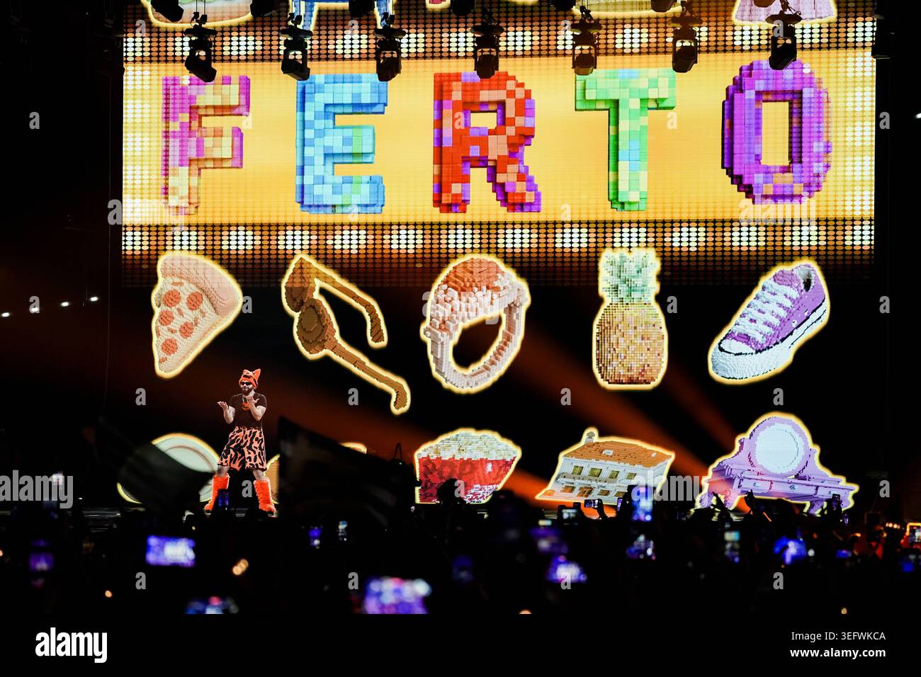16.05.2026 - Europa, Österreich, Wien: 70. Eurovision Song Contest 2026 in der Wiener Stadthalle - Grand Final Akylas mit dem Song Ferto für Griechenland *** 16 05 2026 Europa, Österreich, Wien 70 Eurovision Song Contest 2026 in der Wiener Stadthalle Grand Final Akylas mit dem Song Ferto für Griechenland Copyright: XLUKAxKOLANOVICx Stockfoto