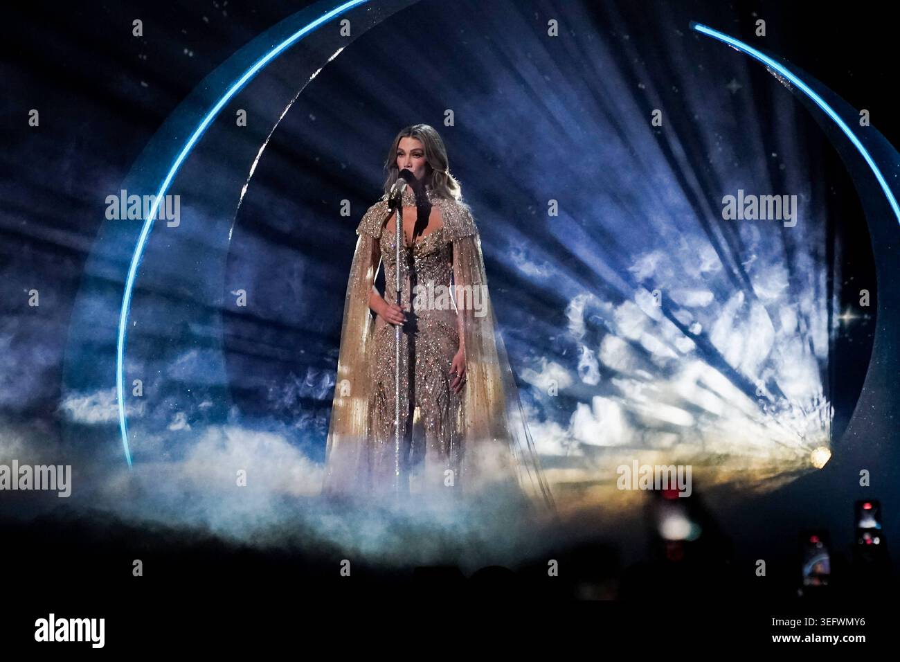 16.05.2026 - Europa, Österreich, Wien: 70. Eurovision Song Contest 2026 in der Wiener Stadthalle - Grand Final Delta Goodrem mit dem Song Eclipse für Australien *** 16 05 2026 Europa, Österreich, Wien 70 Eurovision Song Contest 2026 in der Wiener Stadthalle Grand Final Delta Goodrem mit dem Song Eclipse for Australia Copyright: XLUKAxKOLANOVICx Stockfoto