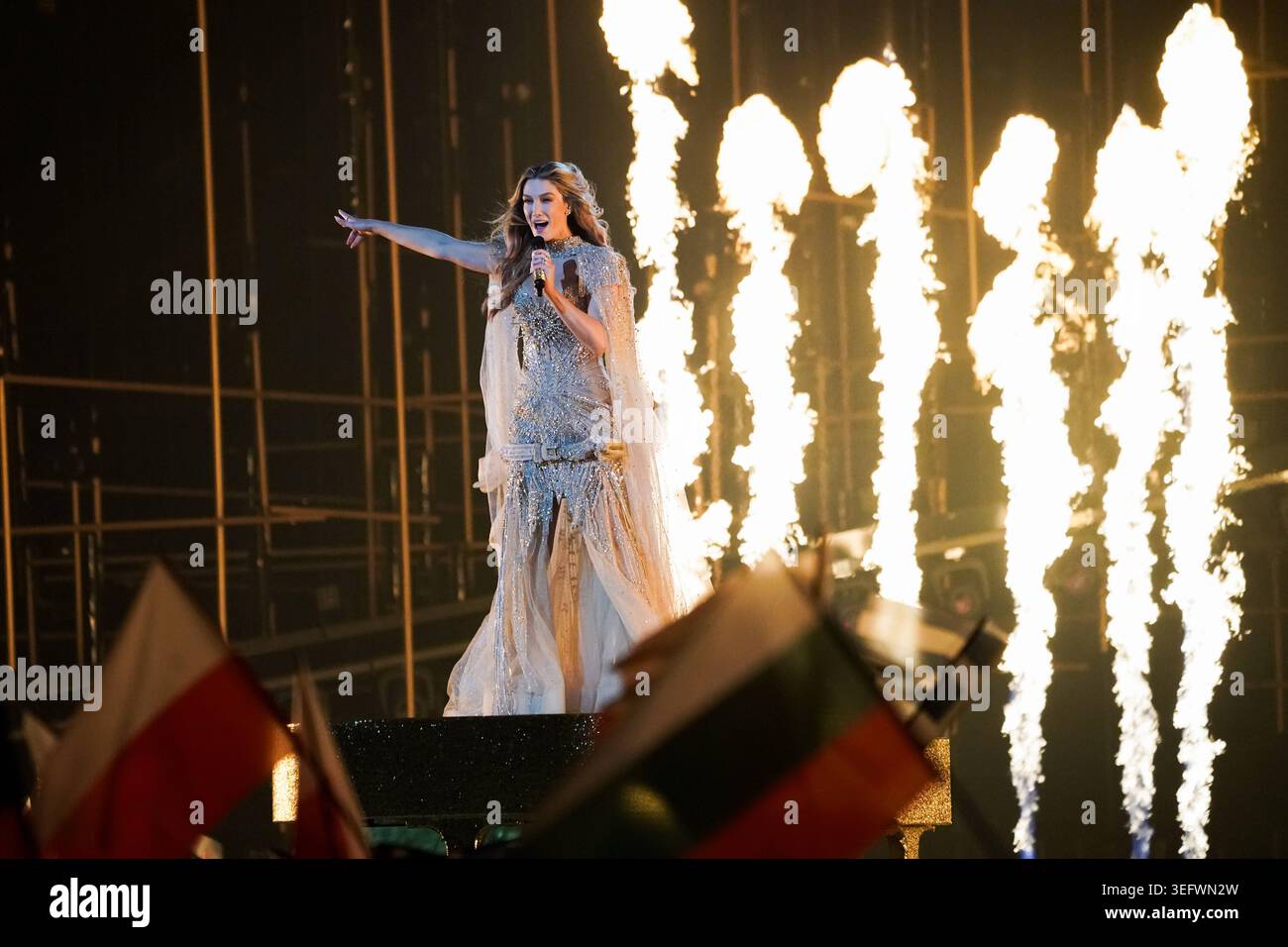 16.05.2026 - Europa, Österreich, Wien: 70. Eurovision Song Contest 2026 in der Wiener Stadthalle - Grand Final Delta Goodrem mit dem Song Eclipse für Australien *** 16 05 2026 Europa, Österreich, Wien 70 Eurovision Song Contest 2026 in der Wiener Stadthalle Grand Final Delta Goodrem mit dem Song Eclipse for Australia Copyright: XLUKAxKOLANOVICx Stockfoto