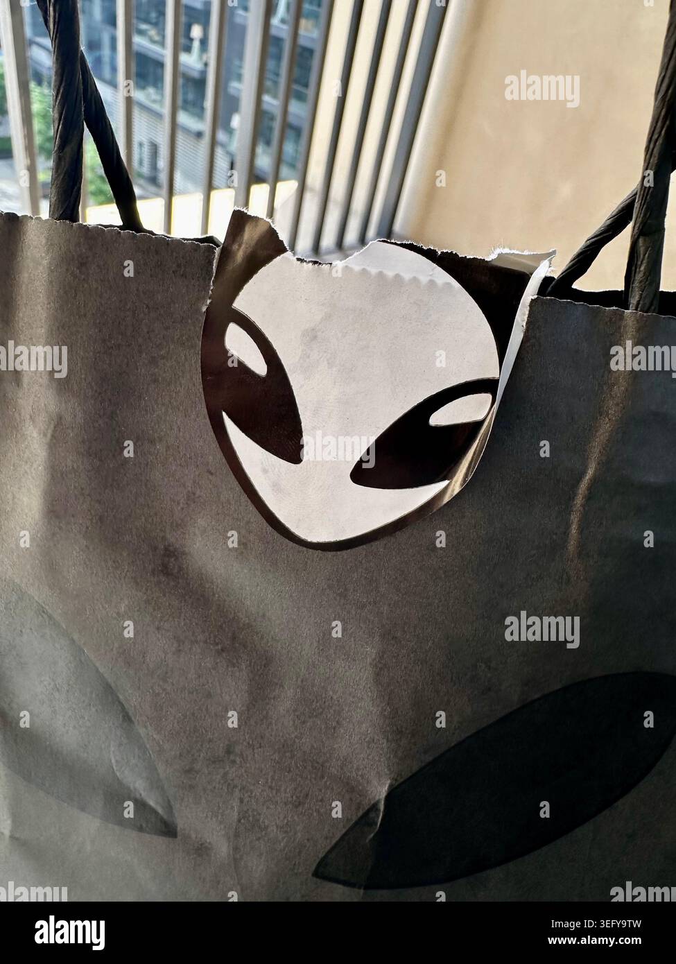 Alien Burger Fast Food Verpackung Stockfoto