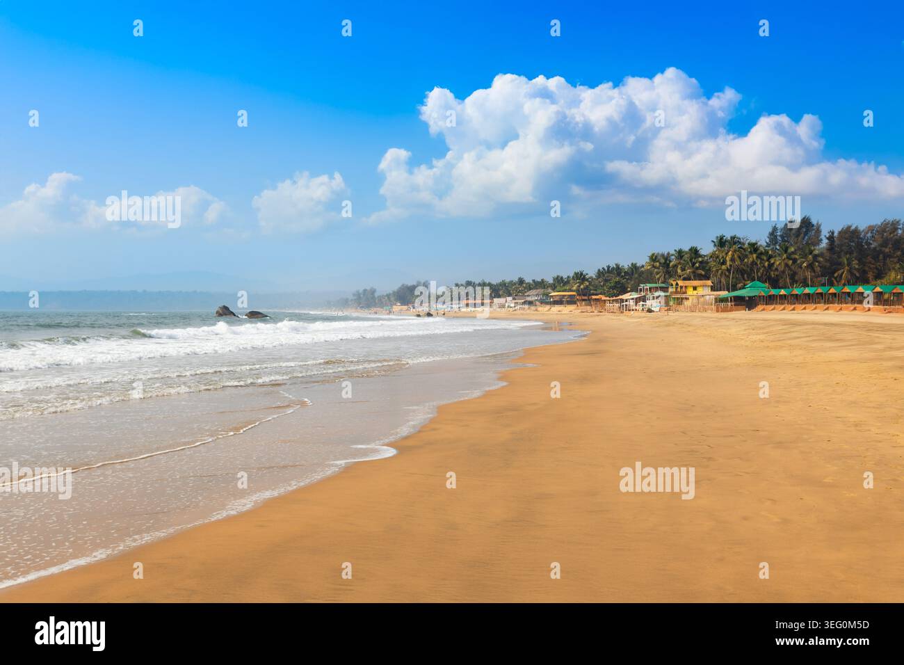 Beauty Agonda Beach. Agonda Beach ist ein öffentlicher Strand in der Nähe des berühmten Palolem Strandes in South Goa in Indien. Stockfoto