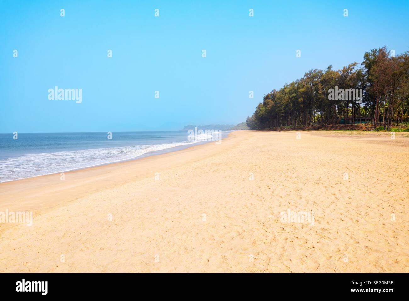 Schöner Strand von Galgibaga. Galgibaga oder Galgibagh Beach ist ein öffentlicher Strand in der Nähe des Palolem Strandes in South Goa in Indien. Stockfoto