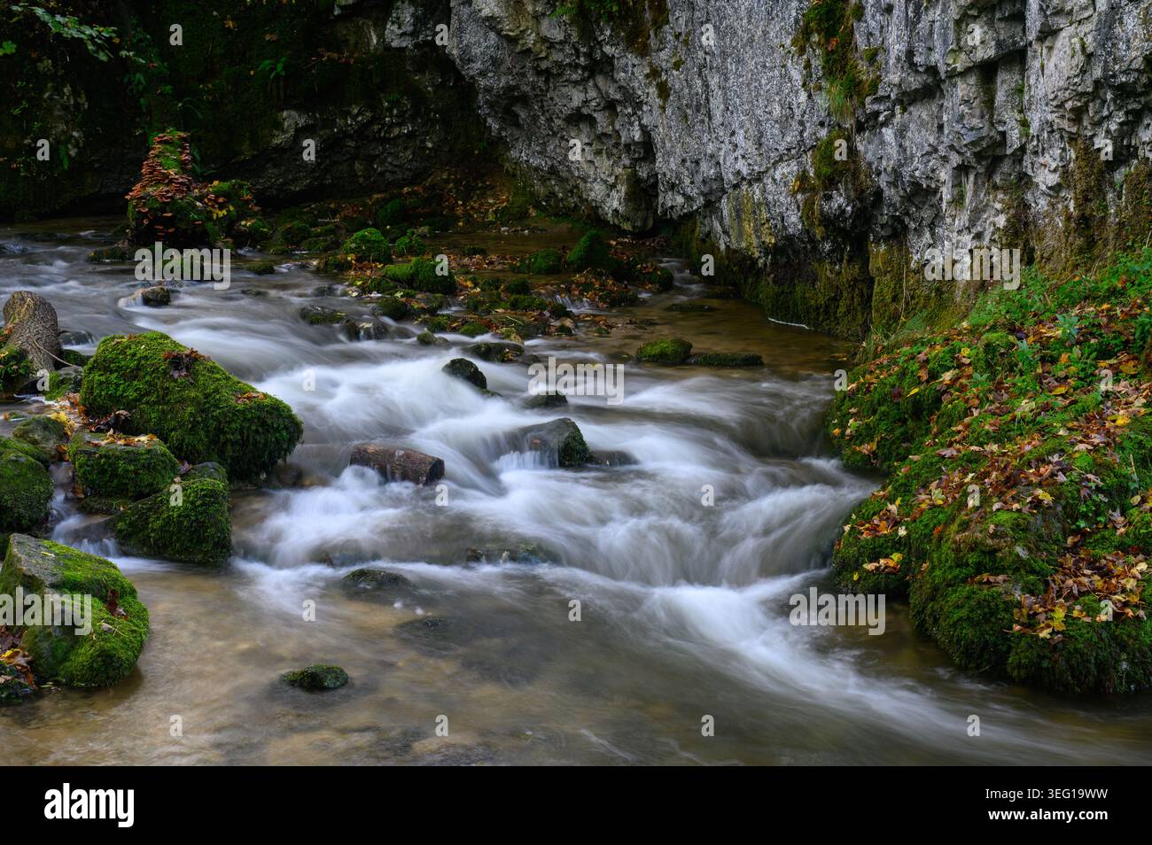 Janet's Foss Waterfalls im Yorkshire Dales National Park Stockfoto