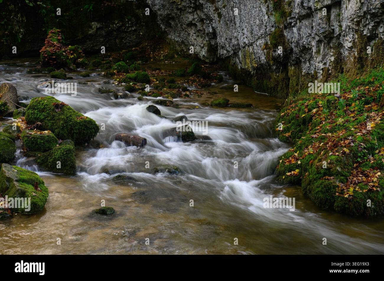 Janet's Foss Waterfalls im Yorkshire Dales National Park Stockfoto