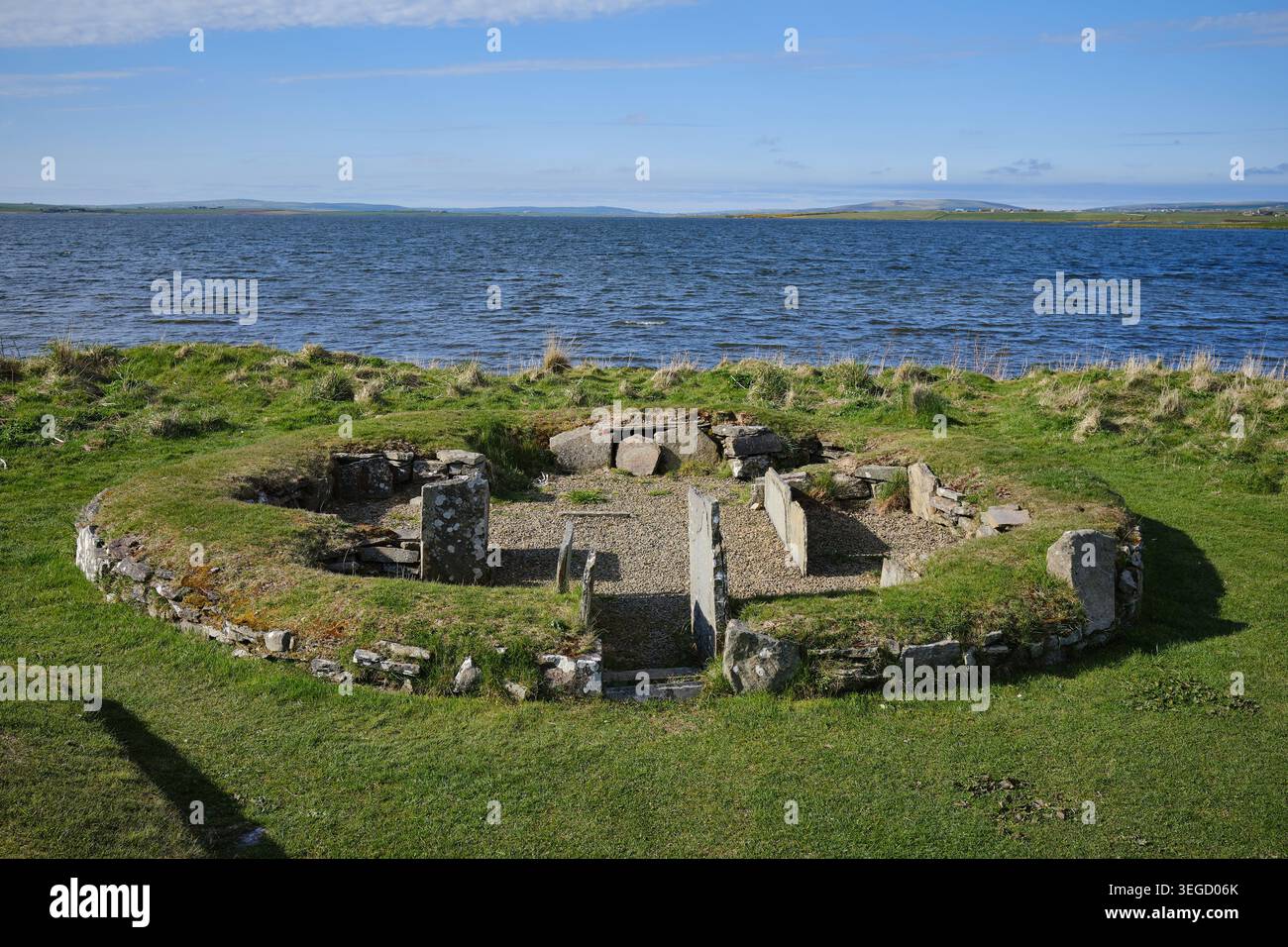 Barnhouse Neolithisches Dorf, Orkney Stockfoto