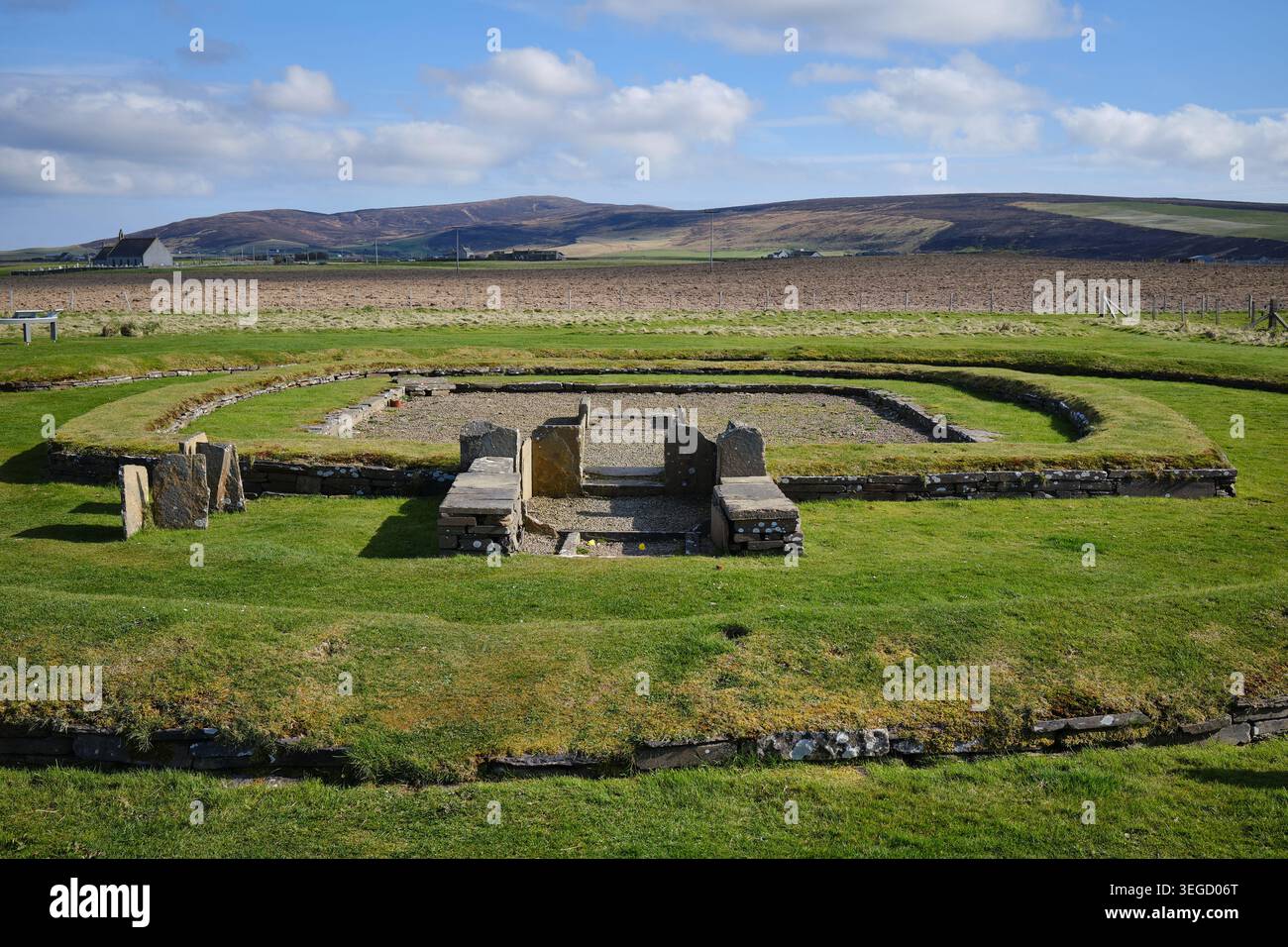 Barnhouse Neolithisches Dorf, Orkney Stockfoto