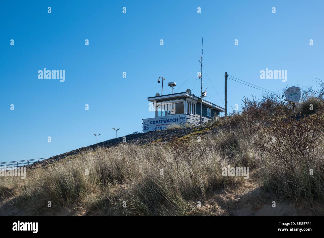 National Coastwatch Lookout Station in Wells neben dem Meer in North Norfolk Stockfoto