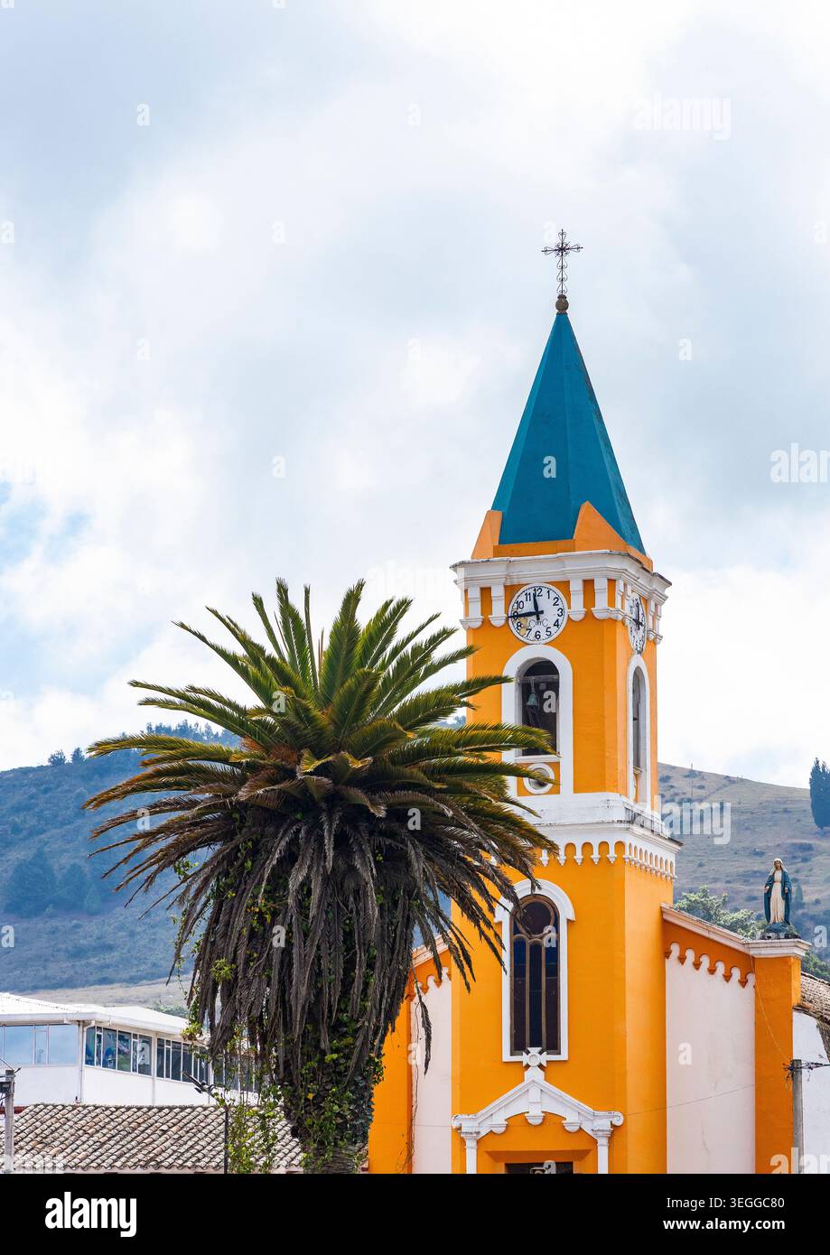 Soracá, Boyacá - Kolumbien. März 2026. Unser Herr der Kolumenpfarde, eine katholische Kirche. Stockfoto