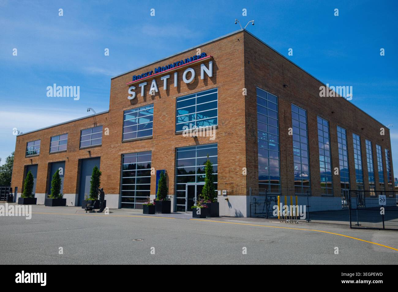 Rocky Mountaineer Station in Vancouver, BC. Stockfoto