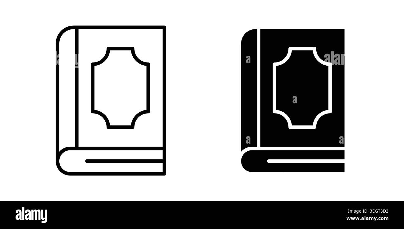 Quran Buch Icon Vektor, Symbol, Logo Illustrationen Stock Vektor