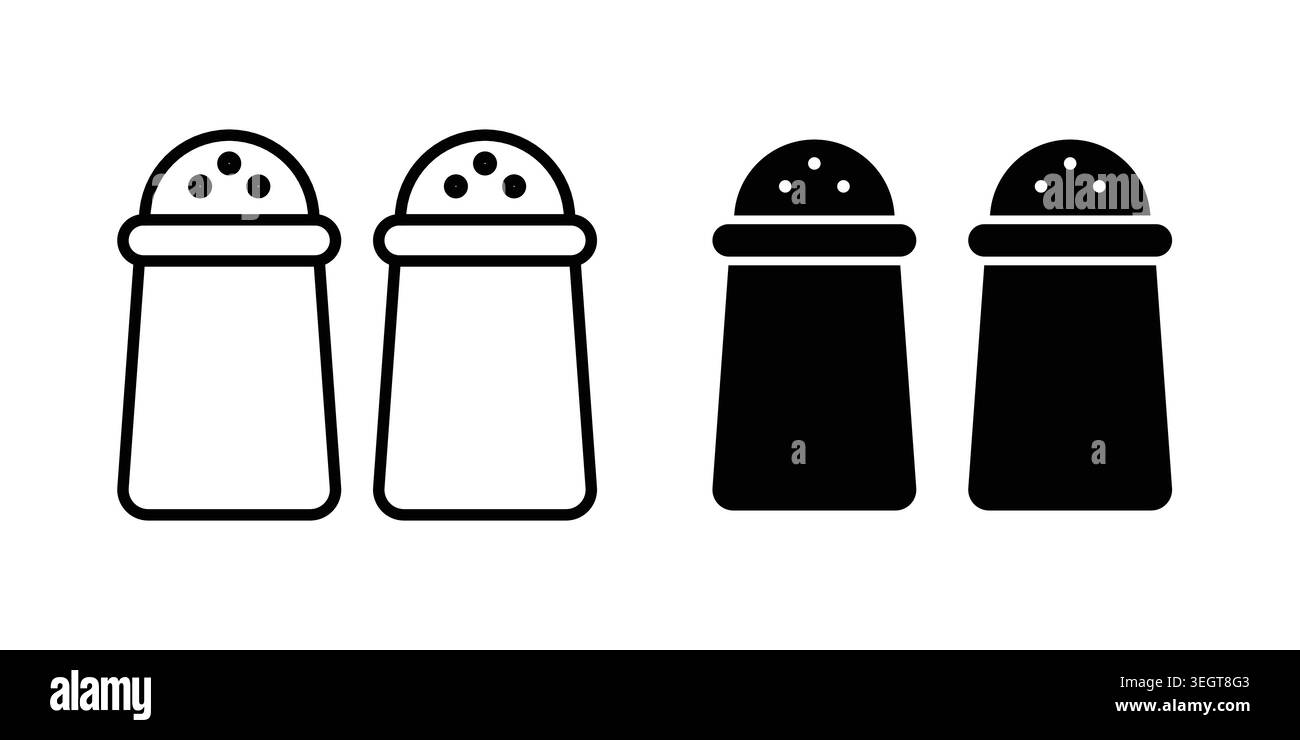 Salz Pfeffer Symbol Vektor, Symbol, Logo Illustrationen Stock Vektor