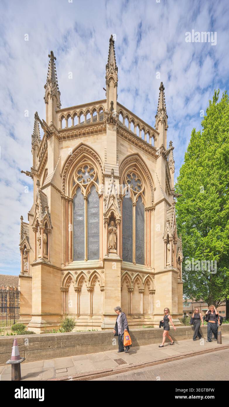 Christliche Kapelle am St John's College, University of Cambridge, England. Stockfoto