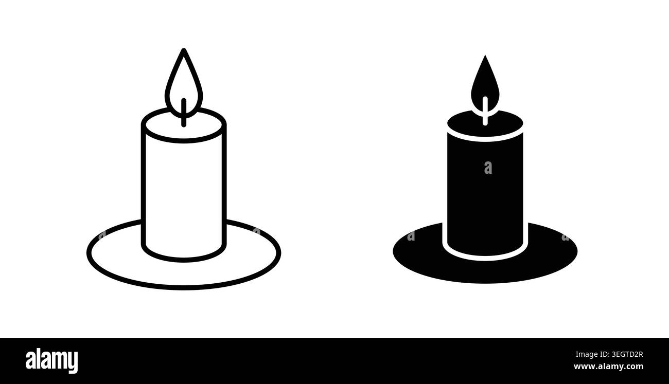 Kerzensymbol Vektorgrafik Illustrationen Stock Vektor