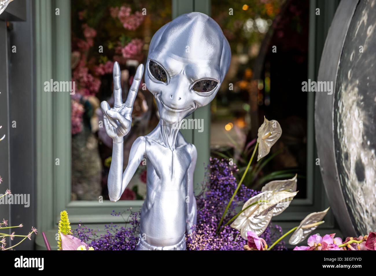 Die Kings Road während der Chelsea Blumenshow. Stockfoto