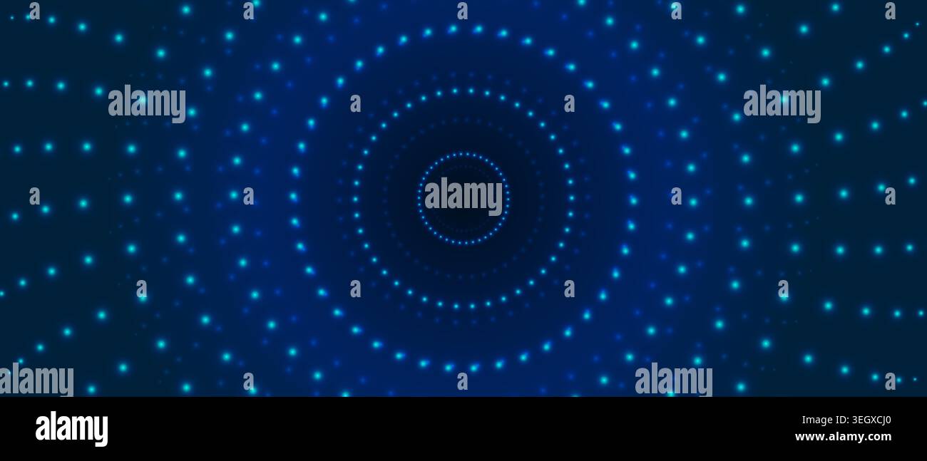 Tech Helix abstrakter Hintergrund dunkelblau, Vortex-Tunnel zirkular verdreht, KI-Technologie dunkelblaues Hintergrunddesign Stock Vektor