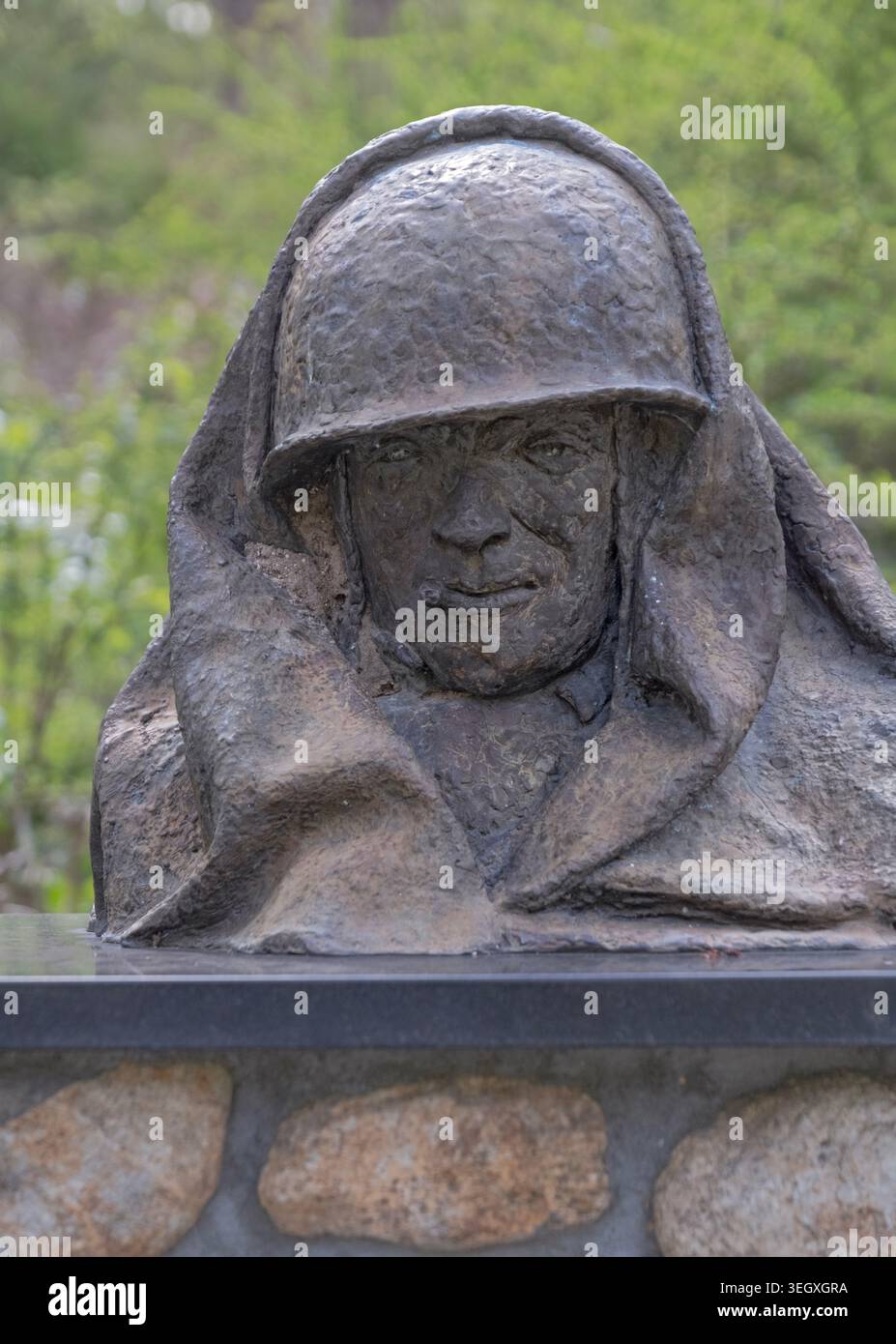 Statue des Ersten Weltkriegs auf dem Trail of Honor im Lasdon Park in Westchester, New York. Stockfoto