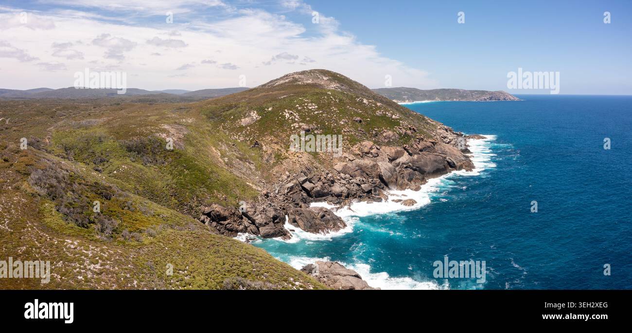Blick auf die Long Point Bay im Südwesten Australiens, Great Australian Bight, Aerial View, Walpole, Western Australia, Australien, Ozeanien Stockfoto