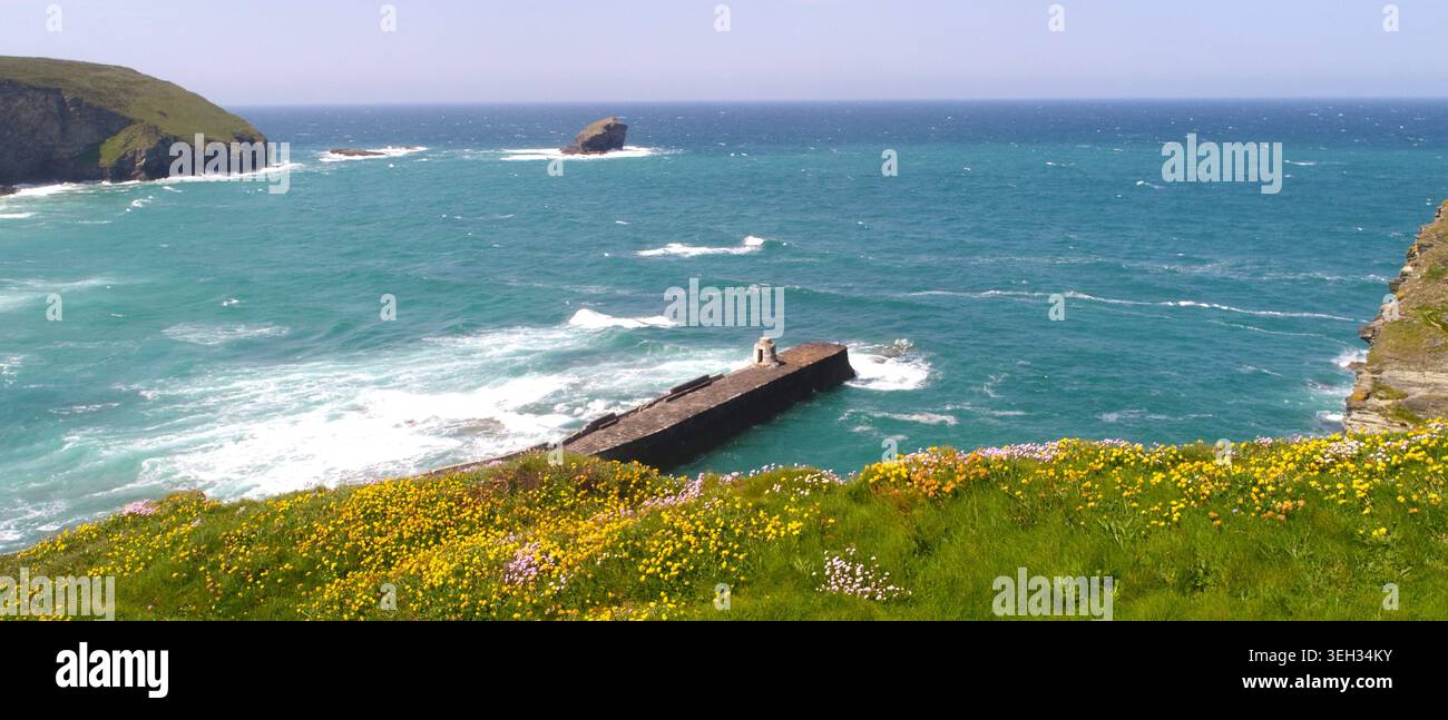 Luftaufnahme von Portreath, North Coast Cornwall, Stockfoto