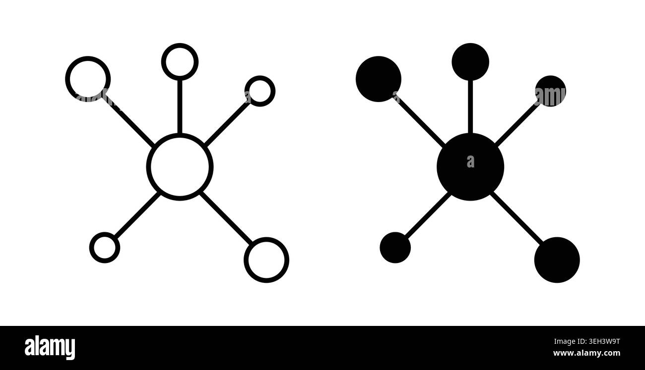 Netzwerksymbol. Illustration des abgewickelten Vektors Stock Vektor