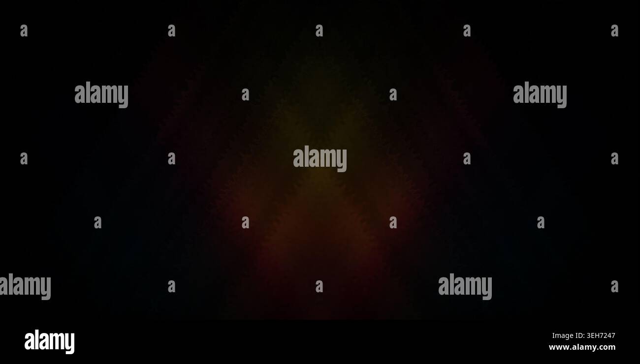 Ein sehr dunkler, minimalistischer abstrakter Hintergrund mit einem subtilen, symmetrischen, diagonalen Wellenmuster mit leichten Anklängen von warmem Licht in der Mitte. Stockfoto