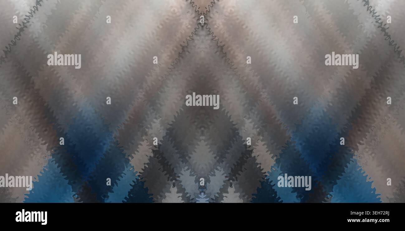 Ein abstrakter Hintergrund mit V-förmigem Design, der Grau- und Blautöne mit einer dezenten, gewellten Textur für einen modernen, professionellen Look kombiniert. Stockfoto