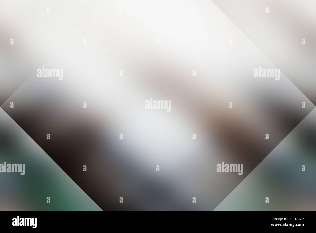 Ein klarer, minimalistischer abstrakter Hintergrund mit einem weichen Farbverlauf von Hellgrau zu weiß mit einer dezenten geometrischen Rautenüberlagerung. Stockfoto