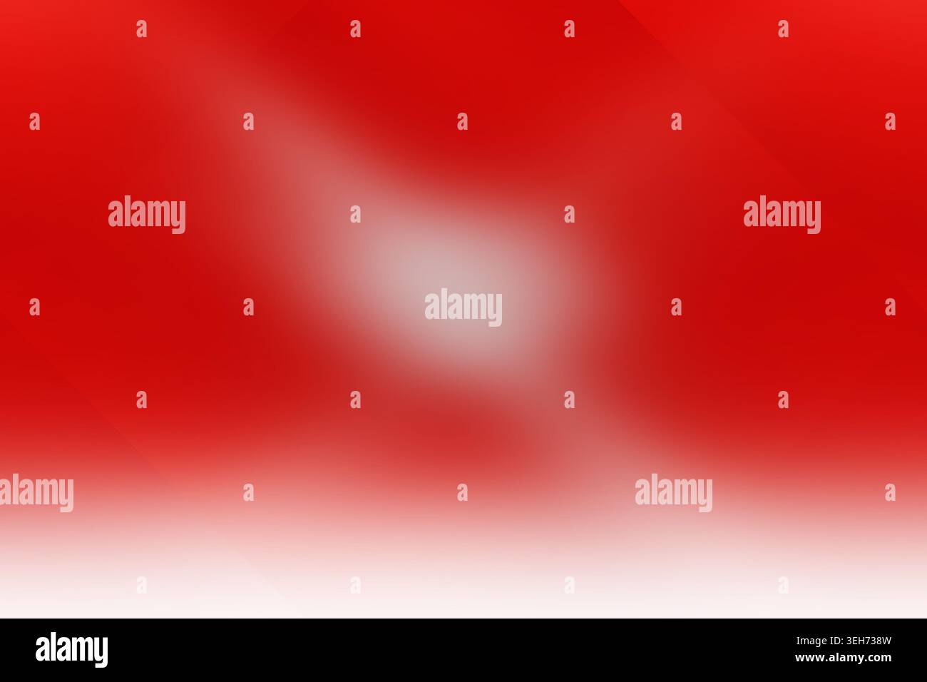 Ein kräftiger und energiegeladener abstrakter Hintergrund mit einem leuchtenden Rot-weiß-Farbverlauf mit dezenten geometrischen Überzügen. Stockfoto