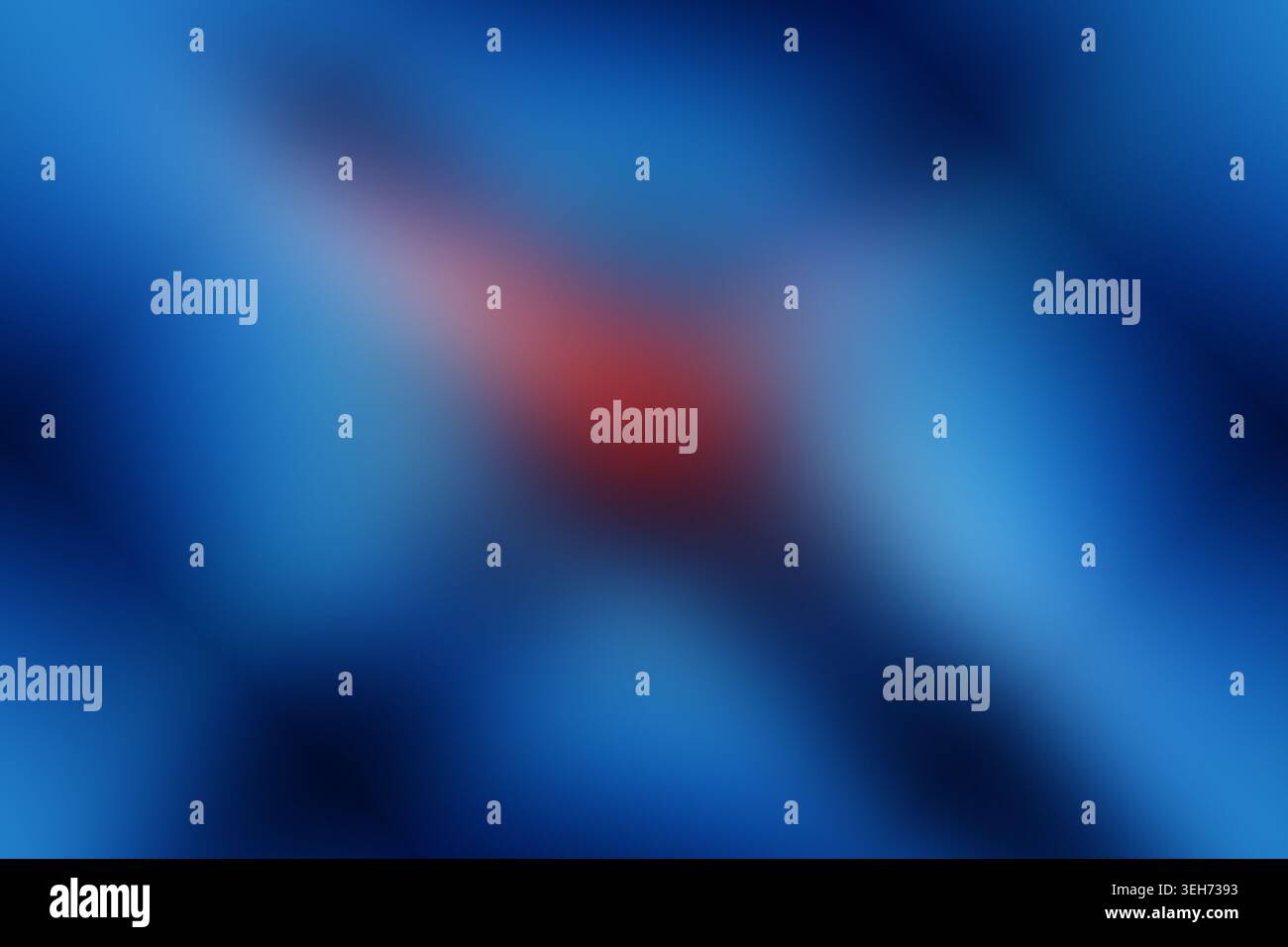 Ein glatter, abstrakter digitaler Hintergrund mit tiefblauen Tönen und einem dezenten, weichen roten Licht, das von der Mitte ausgeht, schafft eine moderne Ästhetik. Stockfoto