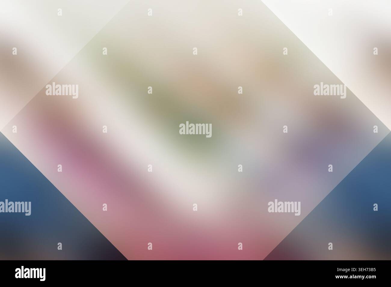 Ein glatter, abstrakter Hintergrund mit weichen, unscharfen Verläufen in Beige-, weiß- und Blautönen für eine moderne und klare Ästhetik. Stockfoto