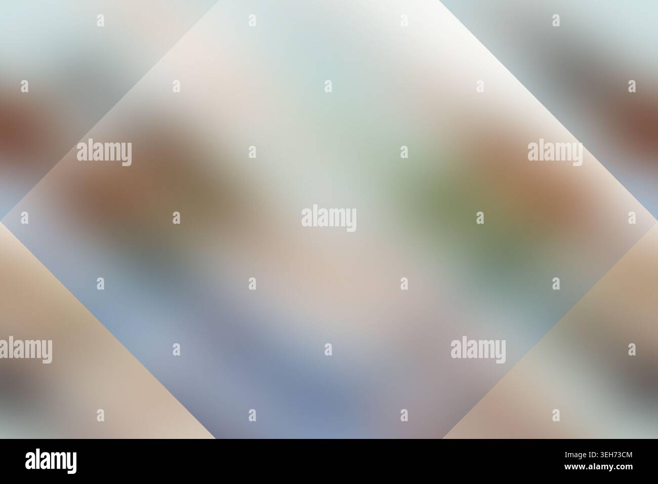 Ein warmer, weicher Hintergrund mit Erdtönen und einer zentralen rautenförmigen Überlagerung sorgt für einen glatten und eleganten visuellen Effekt. Stockfoto