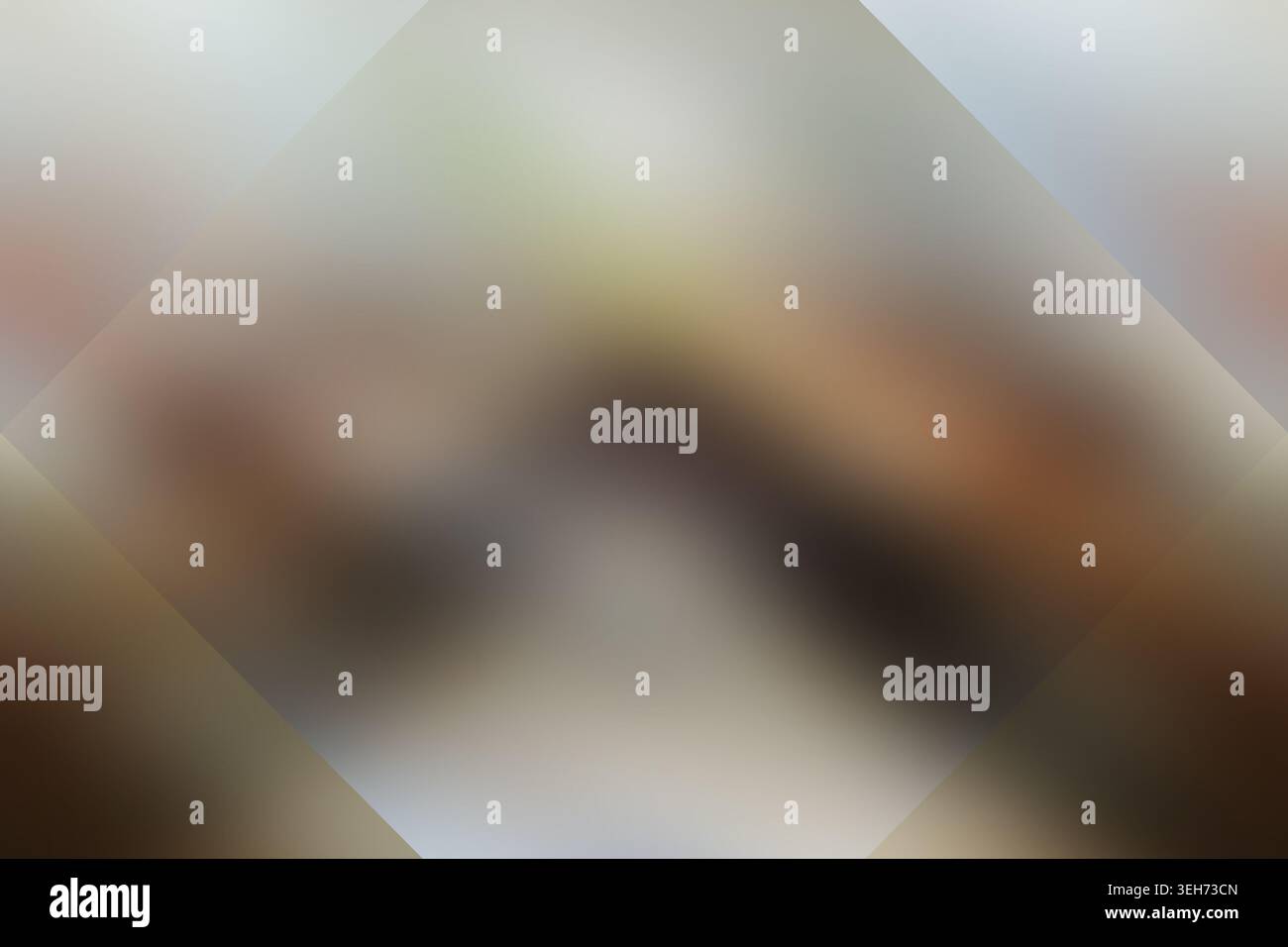 Ein weicher, unscharfer Hintergrund mit einem warmen, erdfarbenen Rautenüberzug, der eine moderne und minimalistische Ästhetik für Designprojekte schafft. Stockfoto