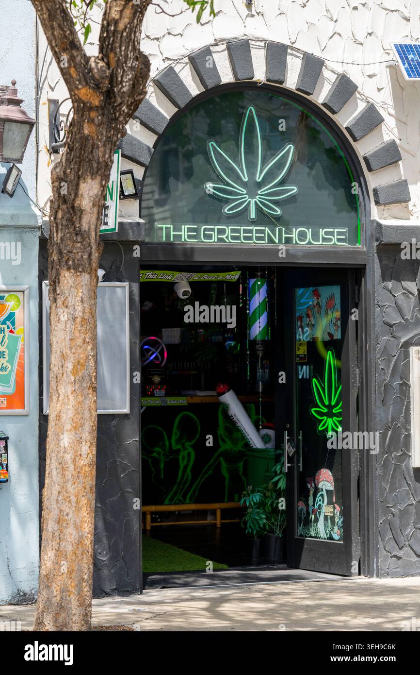 Key West, FL, USA - 21. Mai 2026: The Green House Key West Florida Cannabis Stockfoto