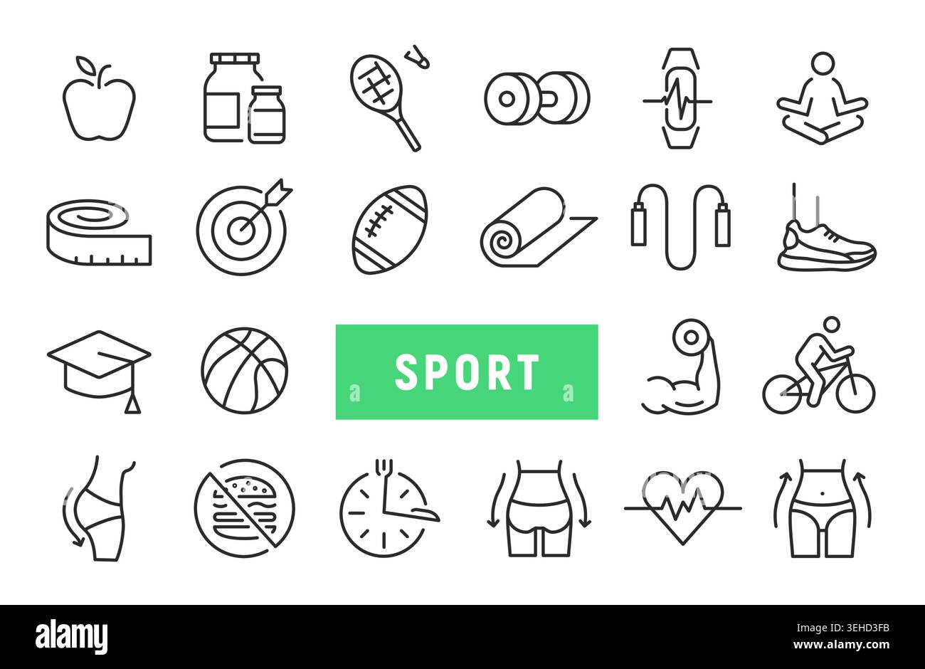 Sport Icons Set Stock Vektor