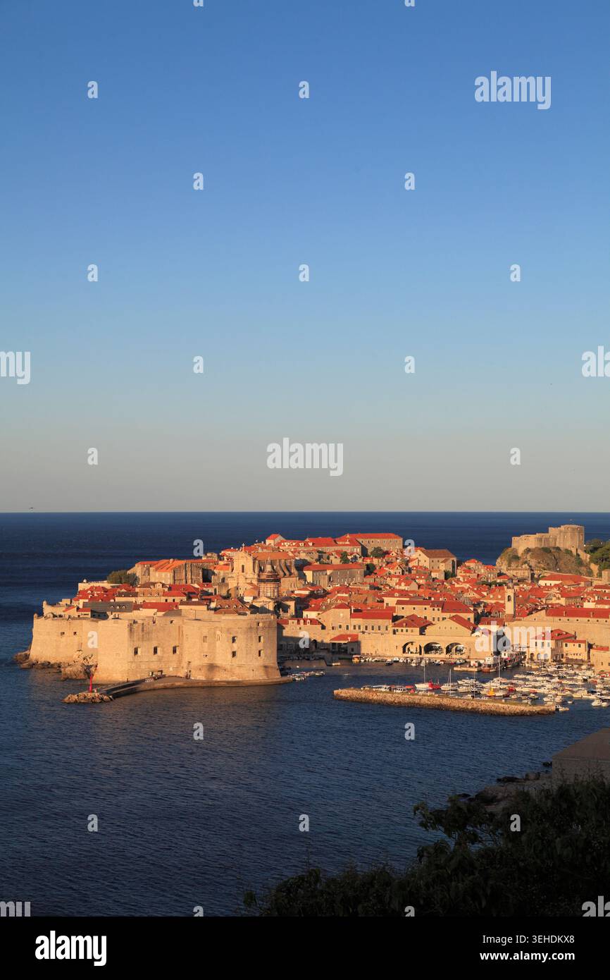 Kroatien, Dubrovnik, Skyline, allgemeine Ansicht, Stockfoto