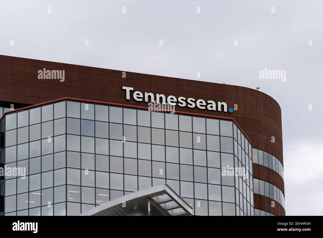 Der Hauptsitz der Tennessean an der West End Ave in Nashville, Tennessee, USA. Stockfoto