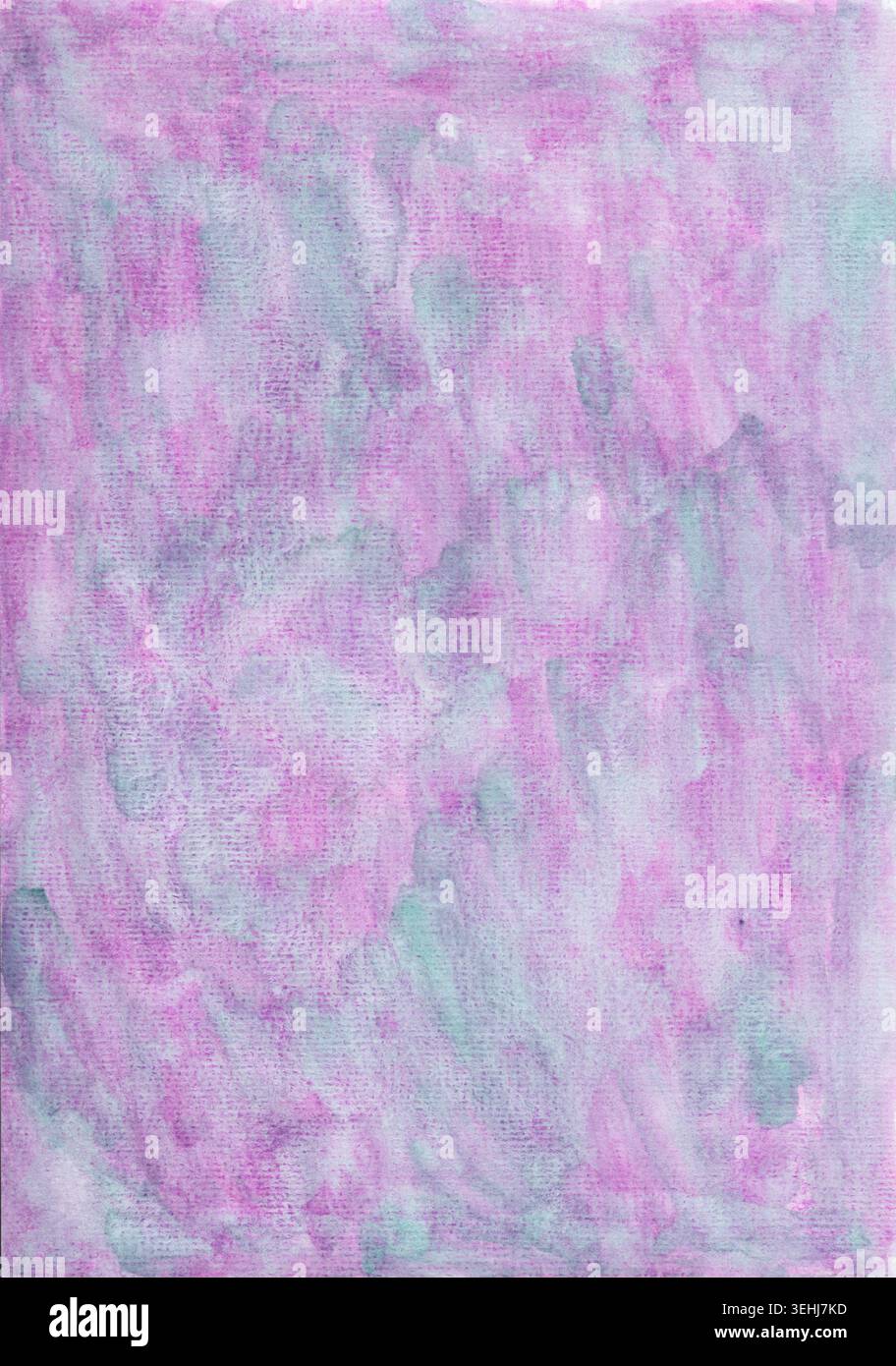 Hochauflösender Scan eines echten A4-Blattes, handbemalt mit Aquarell. Weiche Pigmentübergänge, sichtbare Pinselstriche und eine authentische Papierstruktur machen das Ergebnis Stockfoto