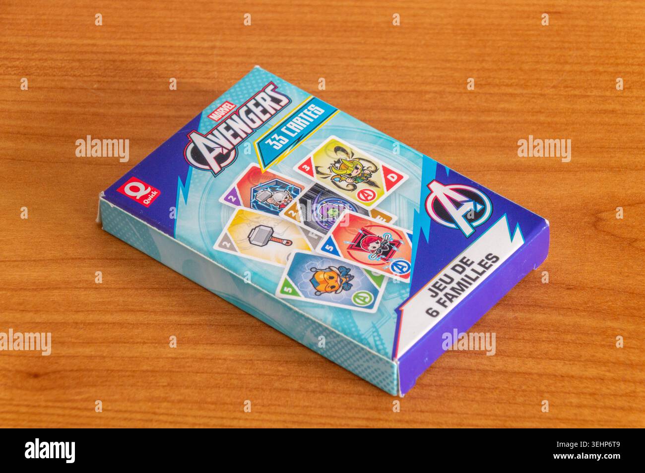 Pruszcz Gdanski, Polen, 8. Februar 2026: Quick Marvel Avengers Karten. Stockfoto