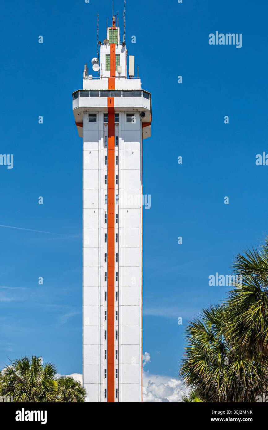 Die Citrus Tower, 1956 als Aussichtsturm über ausgedehnte Zitrushaine in Zentral Florida, in Clermont, Florida gebaut. (USA) Stockfoto