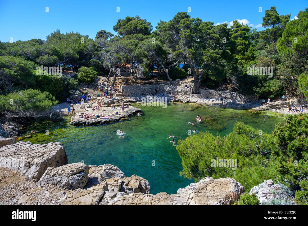 Mrtvo More, übersetzt als Badebecken vom Toten Meer auf Lokrum, Dubrovnik, Kroatien Stockfoto