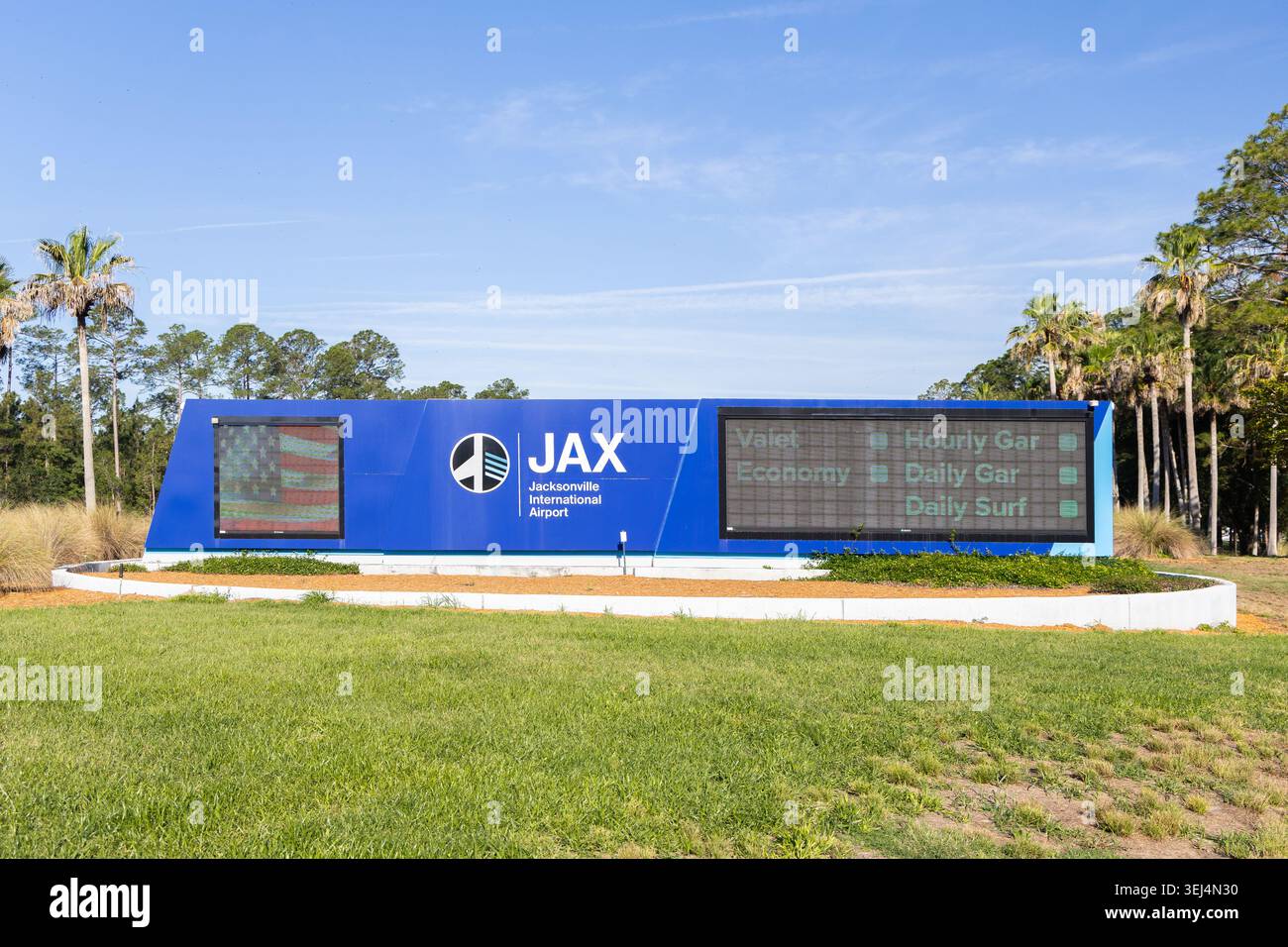 Der Jacksonville International Airport, JAX, befindet sich im Duval County und wird von der Jacksonville Aviation Authority betrieben. Stockfoto