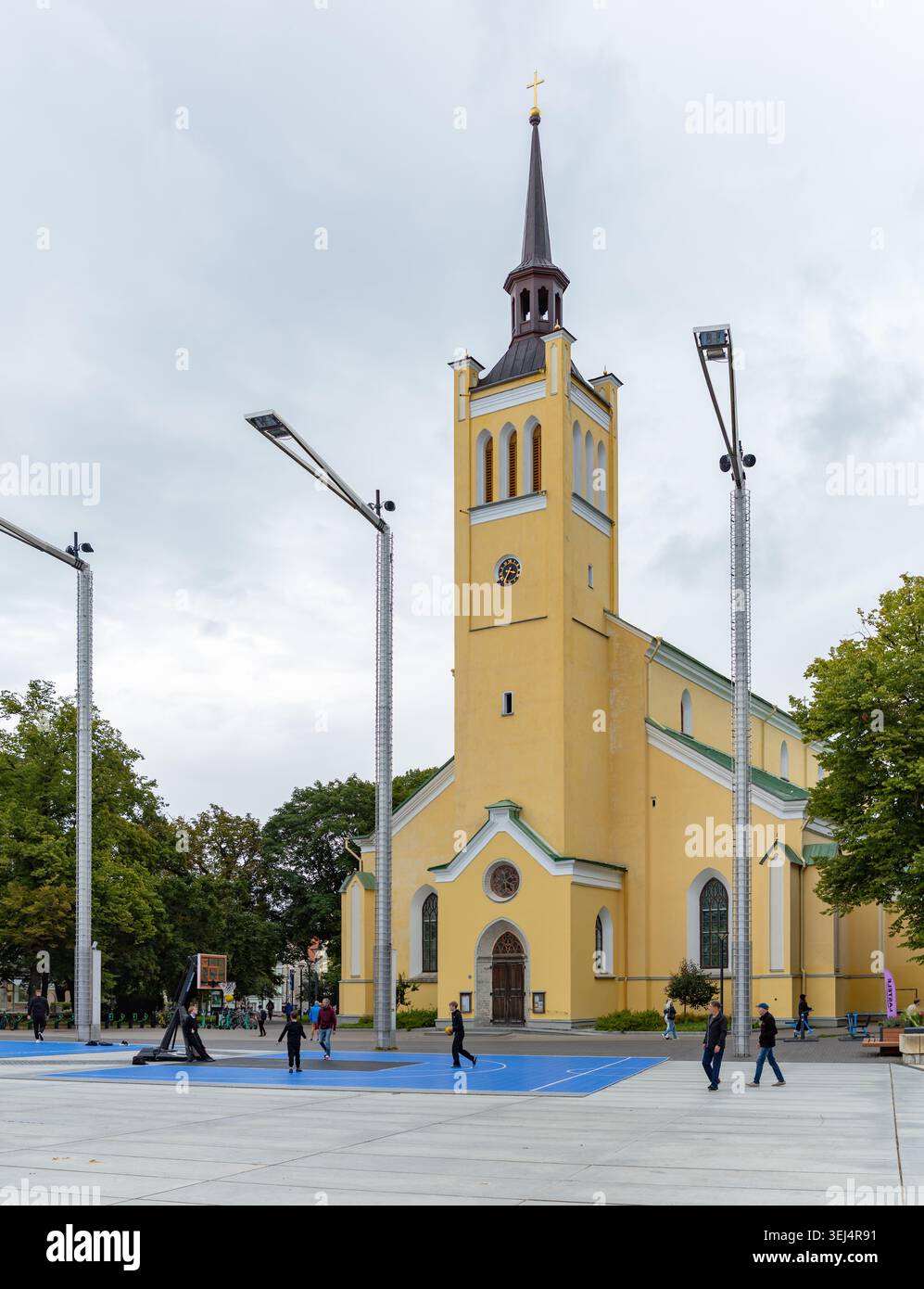 Ein Bild der Johanniskirche in Tallinn. Stockfoto