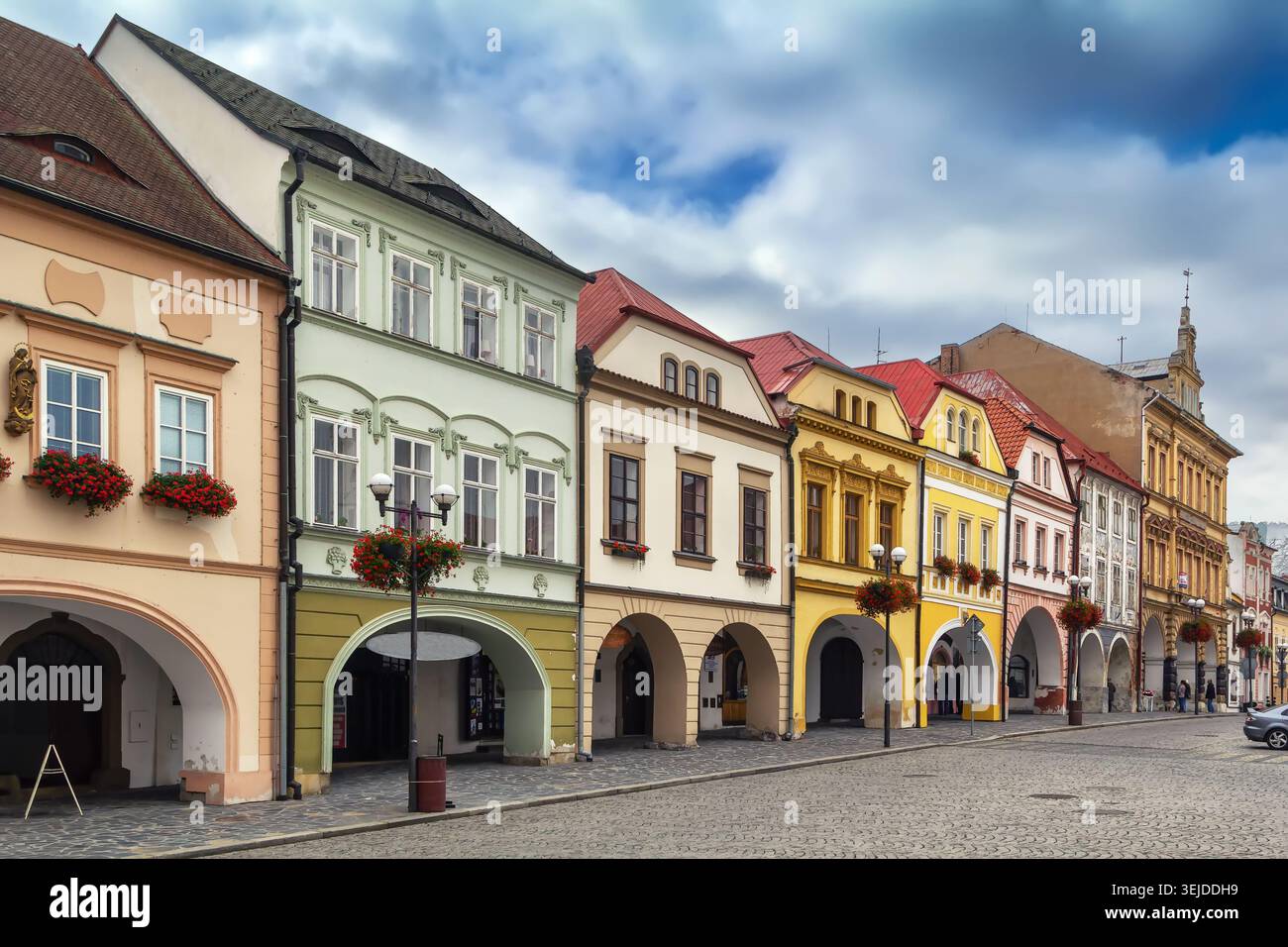 Hauptplatz in Kadan, Tschechien Stockfoto