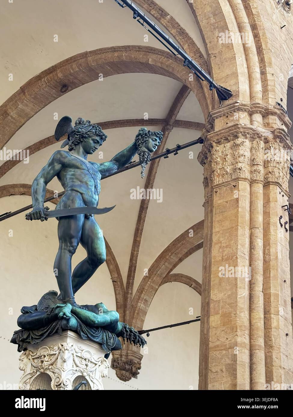 Perseus mit dem Leiter der Medusa, Florenz, Italien Stockfoto