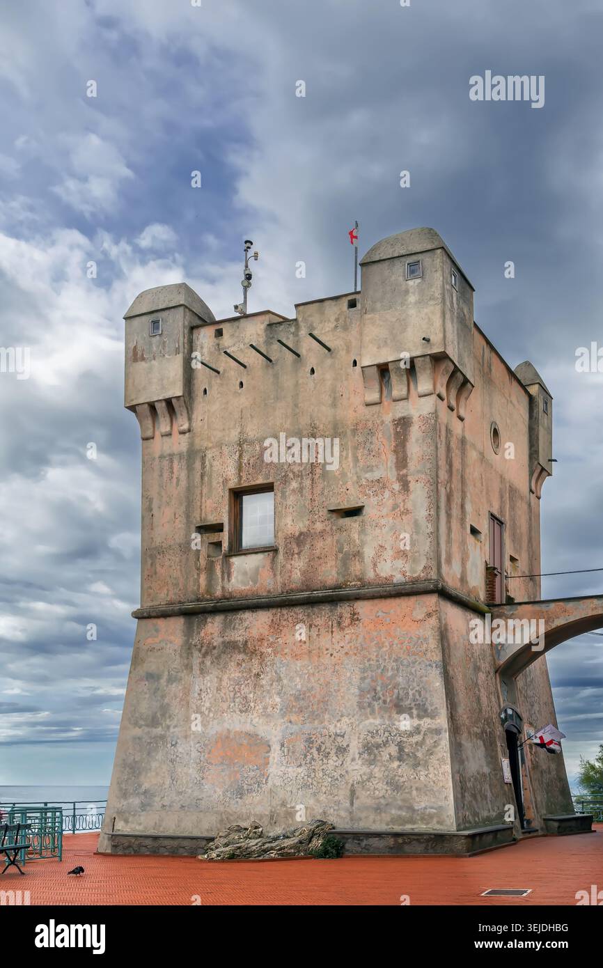 Gropallo Tower, Nervi, Italien Stockfoto